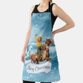 ヴィンテージ女性のカーボーイオンホースウィンターメリークリスマス エプロン (インサイチュ)