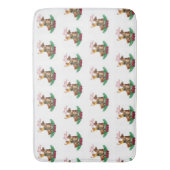 ヴィンテージ女性のカーボーイオンホースメリークリスマス バスマット (正面縦)