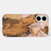ヴィンテージ女性のカーボーイカウボーイウーマンオンホースバイダントン Case-Mate iPhoneケース (裏面 (横))