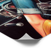 ヴィンテージ女性のカーボーイピン留め ポスター (角)