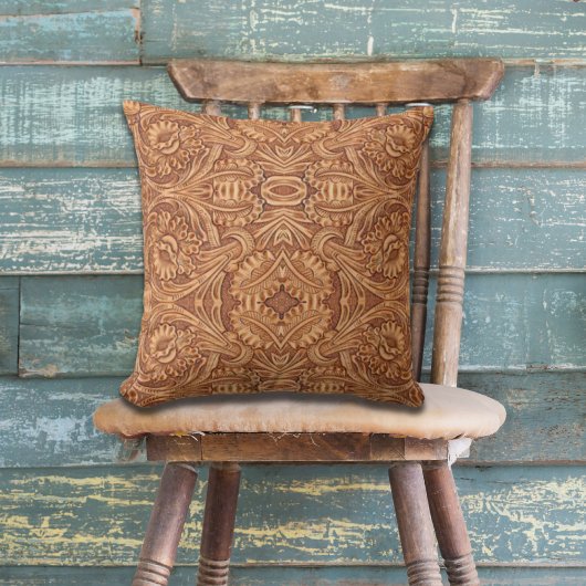 ヴィンテージ女性のカーボーイファッション南西部レザー クッション