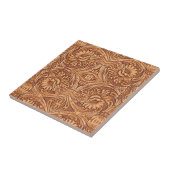 ヴィンテージ女性のカーボーイファッション南西部レザー タイル (側面)