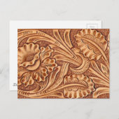 ヴィンテージ女性のカーボーイファッション南西部レザー ポストカード (正面/裏面)