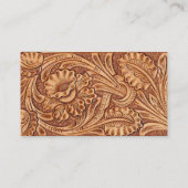 ヴィンテージ女性のカーボーイファッション南西部レザー 名刺 (裏面)