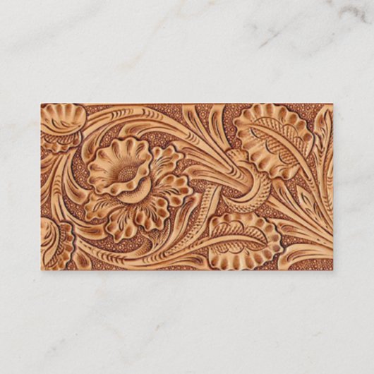 ヴィンテージ女性のカーボーイファッション南西部レザー 名刺 (裏面)