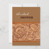 ヴィンテージ女性のカーボーイファッション南西部レザー 招待状 (正面)