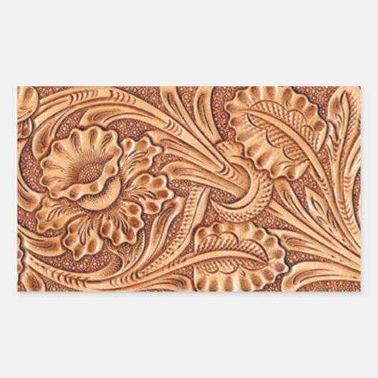 ヴィンテージ女性のカーボーイファッション南西部レザー 長方形シール (正面)