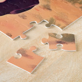 ヴィンテージ女性のカーボーイ乗馬 ジグソーパズル (側面)