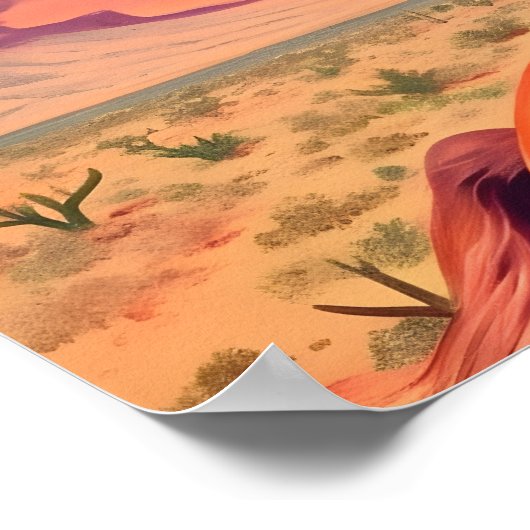 ヴィンテージ女性のカーボーイ乗馬 ポスター (角)