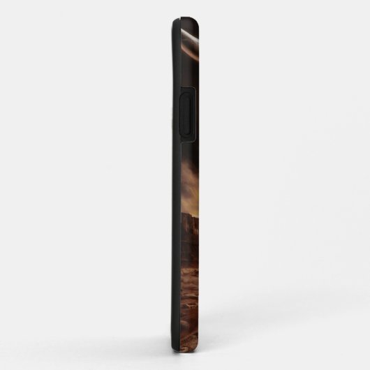 ヴィンテージ女性のカーボーイ付き牛スカル Case-Mate iPhoneケース (裏面/右)