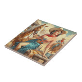 ヴィンテージ女性のカーボーイ タイル (側面)