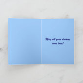 ヴィンテージ女性のカーボーイ&ポニー誕生日ウィッシュ カード (内部)