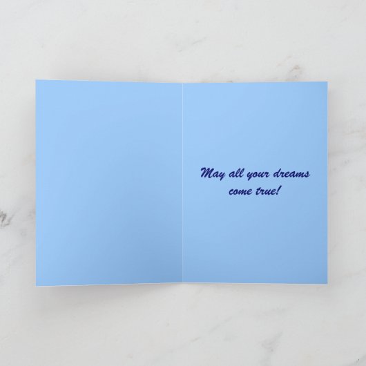 ヴィンテージ女性のカーボーイ&ポニー誕生日ウィッシュ カード (内部)