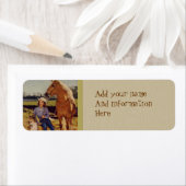 ヴィンテージ女性のカーボーイ ラベル (インサイチュ)