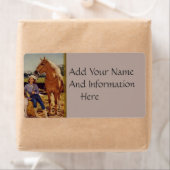 ヴィンテージ女性のカーボーイ ラベル (インサイチュ)