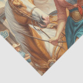 ヴィンテージ女性のカーボーイ 薄葉紙 (詳細)