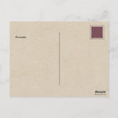 ヴィンテージ女性の列車駅トラックスーツケース ポストカード (裏面)