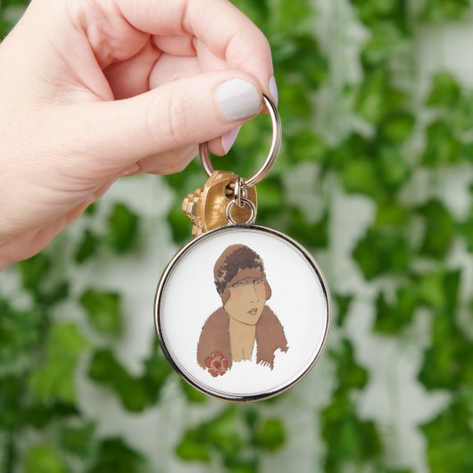 ヴィンテージ女性の帽子ファッション, 2 キーホルダー (手)