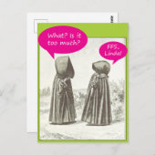 ヴィンテージ女性はがき ポストカード (正面/裏面)