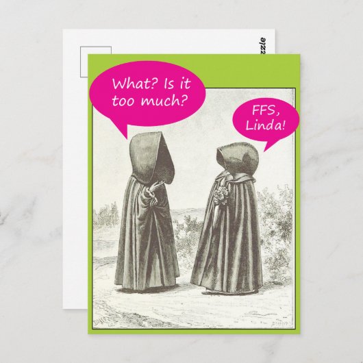 ヴィンテージ女性はがき ポストカード (正面/裏面)