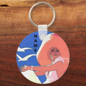 ヴィンテージ女性キーチェーン キーホルダー (正面)