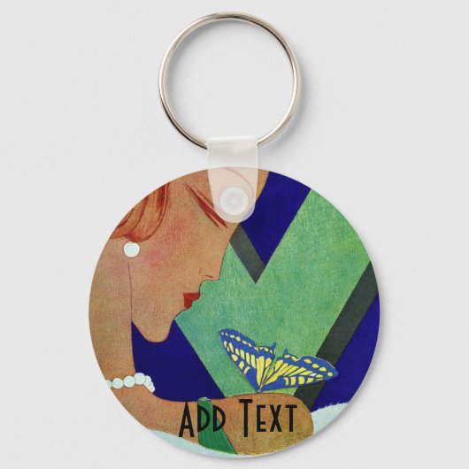 ヴィンテージ女性キーチェーン キーホルダー (正面)