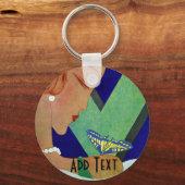 ヴィンテージ女性キーチェーン キーホルダー (正面)