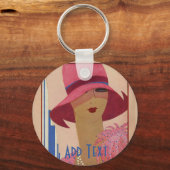ヴィンテージ女性キーチェーン キーホルダー (正面)