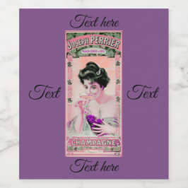 ヴィンテージ女性シャンパンゲワインラベル ワインラベル