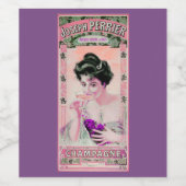 ヴィンテージ女性シャンパンワインラベル紫ピンク ワインラベル (シングルラベル)