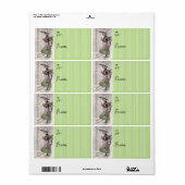 ヴィンテージ女性ショッピングクリスマスプレゼントラベルラベル ラベル (フルシート)