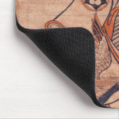 ヴィンテージ女性スケッチ出来島半屋着席 マウスパッド (コーナー)