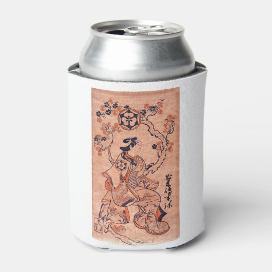 ヴィンテージ女性スケッチ出来島半屋着席 缶クーラー (缶正面)