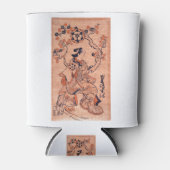 ヴィンテージ女性スケッチ出来島半屋着席 缶クーラー (正面)