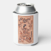 ヴィンテージ女性スケッチ出来島半屋着席 缶クーラー (缶裏面)