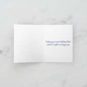 ヴィンテージ女性デイジー蝶ハッピーバースデー カード (内部)