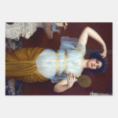 ヴィンテージ女性デカップラッピング紙 ラッピングペーパーシート (正面3)