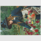 ヴィンテージ女性デコページティッシュペーパー 薄葉紙 (正面)