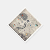 ヴィンテージ女性ナプキンス スタンダードカクテルナプキン (角)