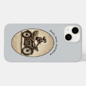 ヴィンテージ女性バイク乗り手ゴーグルURM Case-Mate iPhoneケース (裏面 (横))
