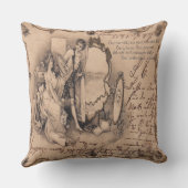 ヴィンテージ女性ビューティー枕 クッション (裏面)