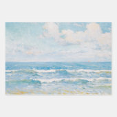 ヴィンテージ女性ビーチデカップラッピング紙 ラッピングペーパーシート (正面3)