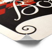 ヴィンテージ女性ファッション傾向アールデコ広告の ポスター (角)