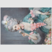 ヴィンテージ女性フローラヘアティッシュペーパー 薄葉紙 (正面)