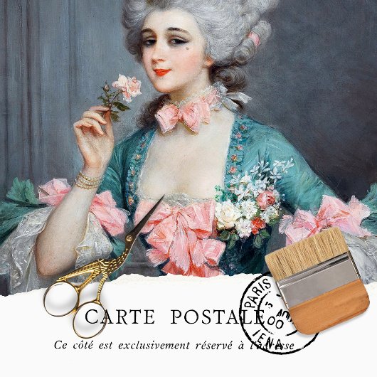 ヴィンテージ女性フローラヘアティッシュペーパー 薄葉紙