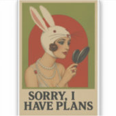 ヴィンテージ女性ポスター シール (正面)