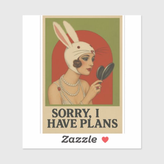 ヴィンテージ女性ポスター シール (シート)