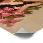 ヴィンテージ女性ポートレートアートポスター ポスター (角)