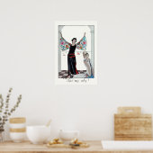 ヴィンテージ女性ポートレートフランスのファッション ポスター (キッチン)