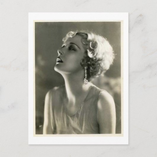 ヴィンテージ女性ポートレート ポストカード (正面)